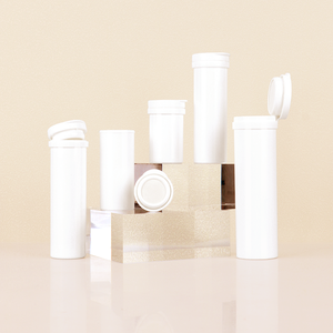Bouteille cylindrique en PP jaune personnalisée de 75 ml et 85 ml avec couvercle anti-humidité et déshydratant pour comprimés de vitamines, impression de marque privée - Product Image 4