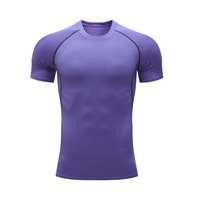 T-shirt de sport à manches courtes pour homme, sous-vêtement de compression à séchage rapide