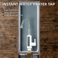 Robinet d'eau électrique à chauffage instantané avec affichage LED de la température, contrôle de la température, plastique, support allemand pour la cuisine, la salle de bain, le garage