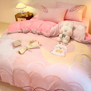 Set Quattro Pezzi per Bambini MM Carino Cartone Animato Classe A <span class=keywords><strong>in</strong></span> Morbida Pelliccia, Ispessito 240 Grammi, Invernale Doppio Strato <span class=keywords><strong>in</strong></span> Pelliccia per Ragazzi - Product Image 2