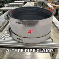 Abrazadera de accesorios de tubería de plástico de acero inoxidable de PVC forrado de goma sin cubo, modelo de 1 pieza con técnicas de fundición, estándar ASTM, 1 pieza MOQ