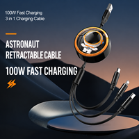 Cable de Datos USB C SUNGUY 3 en 1 TPE 100W PD, Cable de Carga Rápida Tipo C, Cargador de Teléfono para Teléfono, Laptop y Automóvil