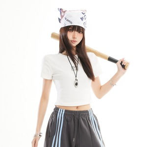 T-shirt <span class=keywords><strong>femme</strong></span> en jersey avec logo, écologique, anti-boulochage, à épaules classiques, manches courtes, style coréen, amincissant et élégant pour l'été - Product Image 6