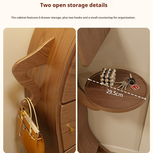 ตู้เก็บของไม้เนื้อแข็งทรงกระบอก รุ่น Winter Wood <span class=keywords><strong>Akimbo</strong></span>  รักษ์โลก ความจุขนาดใหญ่ เหมาะสำหรับห้องนอนและห้องนั่งเล่น ดีไซน์แบบตู้เก็บของบาร์ในบ้าน - Product Image 5