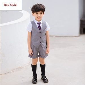 Bán buôn thời trang tiểu học chàng trai cô gái ba-mảnh Vest Quần Váy bộ biểu tượng tùy chỉnh thoải mái đồng phục học sinh - Product Image 3