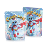 Sacs Mylar personnalisés à forme unique, anti-odeur, 3,5g 1g, stock USA, vente en gros, logo personnalisé, refermables avec fermeture éclair
