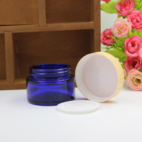 Bouteille de conservation en verre écologique de 50g avec couvercle en bambou, design moderne, empilable, compatible lave-vaisselle, préservation de la fraîcheur pour les entreprises