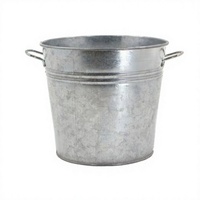 Grand bac à plantes en métal finition rustique pour la décoration intérieure et les petites plantes d'intérieur par Axiom Home Accents, pots idéaux