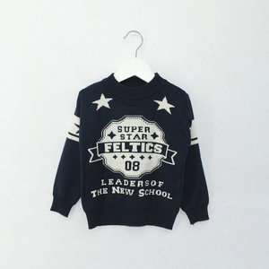 เสื้อสเวตเตอร์เด็กออกแบบกีฬาแบรนด์เนมสั่งทำขายส่ง งานแฮนด์เมดสำหรับเสื้อผ้าเด็ก - Product Image 3