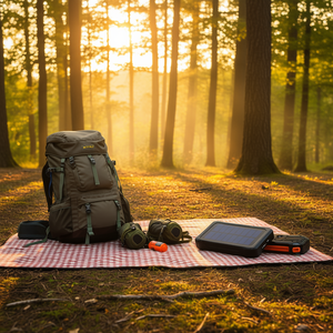 Chargeur solaire portable 49800mAh 22.5W PD à charge rapide, lampe torche LED sans fil, 4 câbles pour le camping, la randonnée, le pique-nique - Product Image 2