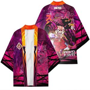 Kimono Anime une pièce japonais populaire Kimono pour hommes et femmes à la mode Kimono japonais Street Wear veste de fête d'Halloween - Product Image 2