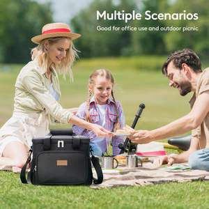 लंच बैग को अनुकूलित करें वर्क ऑफिस पिकनिक बीच इंसुलेटेड लंच कूलर बैग वयस्कों के लिए एडजस्टेबल शोल्डर स्ट्रैप के साथ लंच बैग - Product Image 5