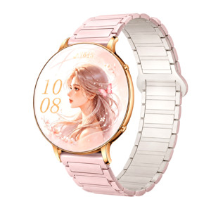 DT12 Unisex Smart Watch 1.1-Inch AMOLED Screen IP68 Waterproof Fitness Sleep Tracker Alloy Case Silicone Band Chronograph - Product Image 1