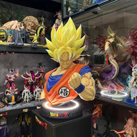 Artisanat en résine japonais, figurine de personnage d'anime Dragon Ball, buste grandeur nature de Goku et Vegeta, sculpture en fibre de verre