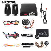 EASYGUARD Système d'alarme de voiture universel PKE sans clé, démarrage automatique, bouton de démarrage, application NFC pour smartphone, verrouillage/déverrouillage pour clés de style Ford