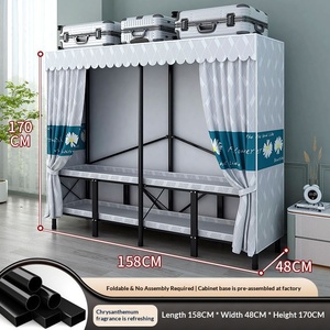 Armoire pliable en tissu de grande capacité en acier, armoire de rangement pour vêtements de chambre à coucher, armoire en métal détachable pratique, vente en gros - Product Image 5