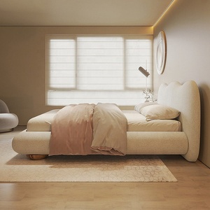 <span class=keywords><strong>Lit</strong></span> de luxe en tissu, style moderne et épuré, grand <span class=keywords><strong>lit</strong></span> capitonné pour chambre principale - Product Image 4