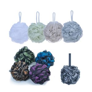 hot sale cheap price Monochrome Pure Bath Flower Sponges Scrubbing Exfoliating Shower Bath Balls