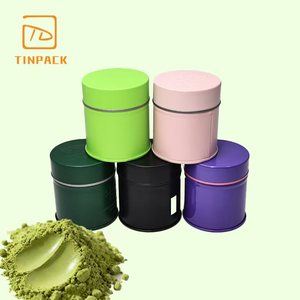 Lata Metálica Cilíndrica de Primera Calidad, Hermética y de Grado Alimenticio, en Varios Colores, para Almacenar Café, Té y Matcha - Product Image 2