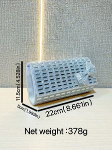 Cross-border Fashion European American Trend Square Cover Diamond-encrusted Bow Party <b>Clutch</b> Handbag Simple Style Tanjing - Product Image 5