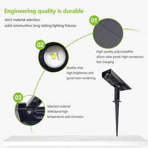 Lampe <span class=keywords><strong>solaire</strong></span> de jardin UFO à LED tout-en-un, haute luminosité, IP65, avec capteur de contrôle à distance, double couleur, 1068 LED - Product Image 2