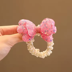 All'ingrosso <span class=keywords><strong>accessori</strong></span> per <span class=keywords><strong>bambini</strong></span> carini elastici con perla alta fascia di gomma per ragazze con lustrini di paillettes per <span class=keywords><strong>bambini</strong></span> - Product Image 6