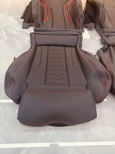 Fundas de Cuero para Asientos Delanteros y Traseros YLA, Negras y Rojas con Fondo Rojo, para BMW y <span class=keywords><strong>Audi</strong></span> - Product Image 3