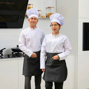 Bulk Supply Chef Coat Long Sleeve <b>White</b> Double Breasted Breathable Quick Dry Kitchen Bakery Catering Staff Uniform Custom Br - Product Image 6