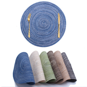 Vente chaude Style nordique rond <span class=keywords><strong>rotin</strong></span> caboteur coton café thé napperon et pièce maîtresse pour la maison ou le restaurant - Product Image 1
