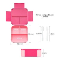 Nouvelle Arrivée Amz : Boîte à lunch Tiffin 2L avec poignée, bol à soupe intégré, pour enfants, isotherme, anti-fuite, compatible micro-ondes