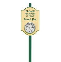 Panneau de rythme de jeu de golf avec horloge |   Panneau d'information extérieur pour club de golf