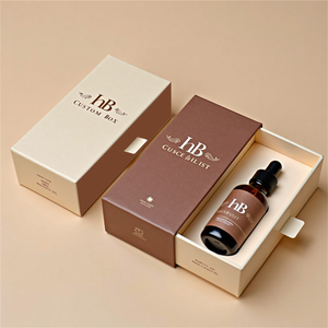 Luxury Custom Fashion Tincture Cardboard Drawer <strong>Box</strong> <strong>30ml</strong> Essential Oil <strong>Dropper</strong> <strong>Bottle</strong> Skincare Packaging Beard Hair Oil <strong>Box</strong> - Product Image 1