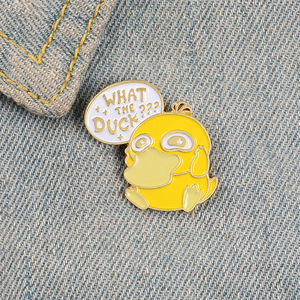 Broche creativo <span class=keywords><strong>What</strong></span> <span class=keywords><strong>the</strong></span> <span class=keywords><strong>Duck</strong></span>, insignia de aleación de pato amarillo bonito, Pin esmaltado de regalo - Product Image 4