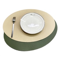 En stock, tapis de table à manger de haute qualité en cuir Pu pour restaurant et table à manger