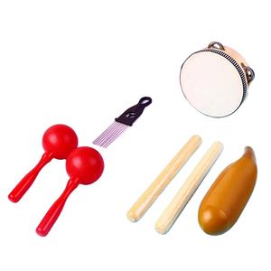 Mode populaire jouets de haute qualité Instrument de musique en bois Guiro ensemble d'instruments à percussion - Product Image 1