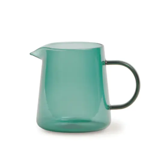 Tay thổi nhỏ Thủy tinh chịu nhiệt Carafe màu Borosilicate thủy tinh trang trí bình nước với vòi