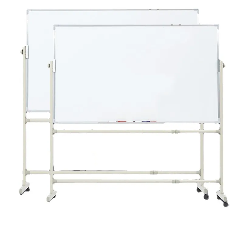 Aluminium Dua Sisi Logo Kustom Mdf Besar Portabel Dry Erase Mobile 120*240 Papan Putih Magnetik dengan Berdiri