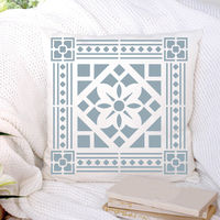 1 pièce – Pochoirs géométriques réutilisables 60x60cm – Grand pochoir de sol pour la peinture de terrasses, ciment, sols de salle de bain, meubles et plus encore