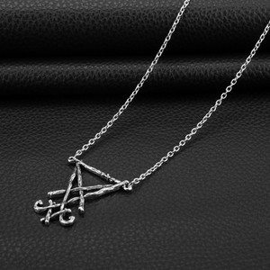 Collares con Colgante de Signo de Poder Malvado Estilo Punk Lucufer para Hombres y Mujeres, Joyería de Moda - Product Image 2