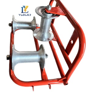 Poulie de guidage en aluminium pour câble, rouleau de tension, bloc de tirage, support d'angle souterrain pour l'installation de conducteurs de communication - Product Image 3