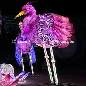 Grandes lanternes artisanales de festival à vendre, décorations lumineuses sur le thème des animaux (cailles et oiseaux) pour aires de jeux pour enfants - Product Image 5