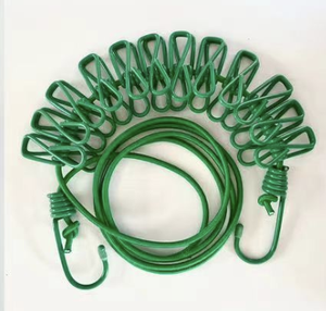 Corde à linge rétractable portable de 1,8 m coupe-vent avec 12 pinces, installation flexible, fournitures de voyage en gros - Product Image 6