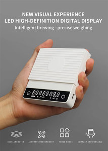Balance à café numérique de 2000 grammes, <span class=keywords><strong>mini</strong></span>, avec minuterie, chargement Type-C, portable, blanche, format de poche pour l'extérieur - Product Image 6