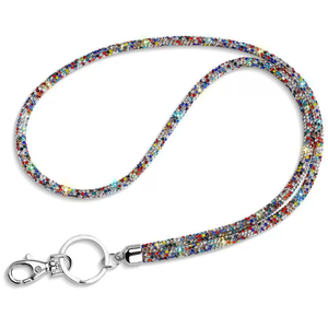 Funkelnde Voll diamant kette Weibliches Handy Lanyard Langer Hals Zurück Hängendes Seil Riemen Zurück Kette Metall clip Mode Licht - Product Image 3