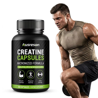 Créatine Monohydrate Pure Sous Marque Blanche Électrolytes 500g Suppléments Musculaires Non-OGM Capsules de Créatine Or de Chine