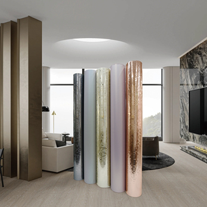 <span class=keywords><strong>Feuille</strong></span> de chêne en aluminium gaufré décoration murale <span class=keywords><strong>Petg</strong></span> Films décoratifs panneau en bois intérieur salle à manger chambre support papier gaufré Design pour - Product Image 1