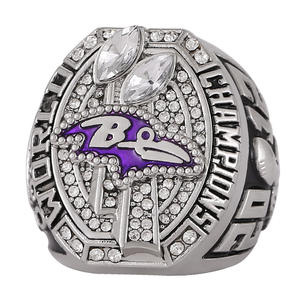 Groothandel 2000 2012 Baltimore Ravens kampioenschap ringensets met houten kist herenring - Product Image 4