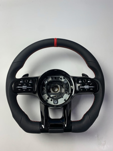 Volant sport en cuir <span class=keywords><strong>Mercedes</strong></span> <span class=keywords><strong>C</strong></span> E GLA GLC GLK X156 W211 GLE53 A45 <span class=keywords><strong>63</strong></span> W213 W205 W167 W176 CLS550 X253 <span class=keywords><strong>AMG</strong></span> C43 - Product Image 1