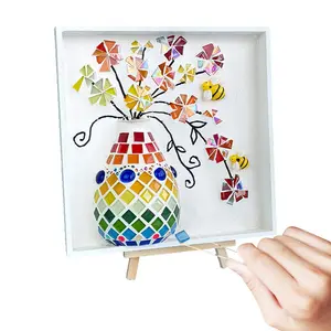 Mosaic Craft Kit Fun DIY Arts and Crafts Decor and Supplies for Kid glass mosaic tile kits