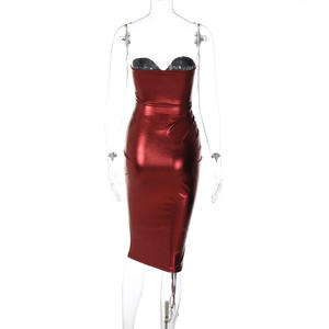 Novedades Summer Hollow Out Boutique Diseño de moda Maxi Vestidos de baile sin mangas - Product Image 5